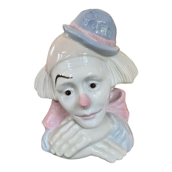 Vtg. Meico Paul Sebastian Porcelain Clown Pierrot Sad “Feelings” Figurine Bust - Picture 5 of 10
